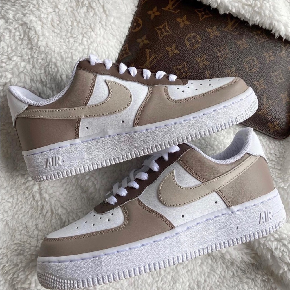 Custom Painted “Coffee” Nike Air Force 1s